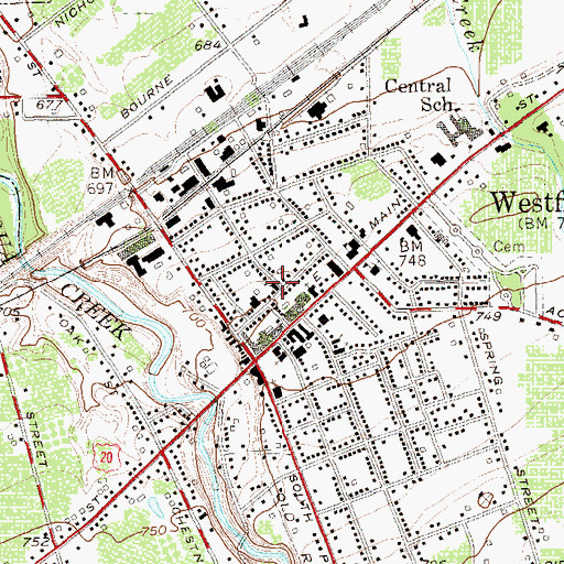 Topographic Map of Assembly of God Church, NY