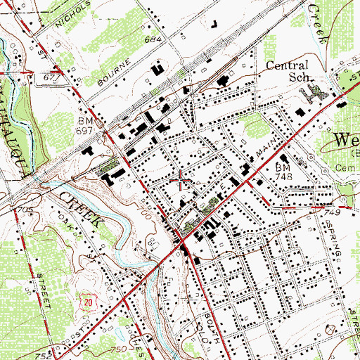 Topographic Map of Italian Christian Church, NY