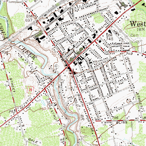 Topographic Map of Patterson Library, NY