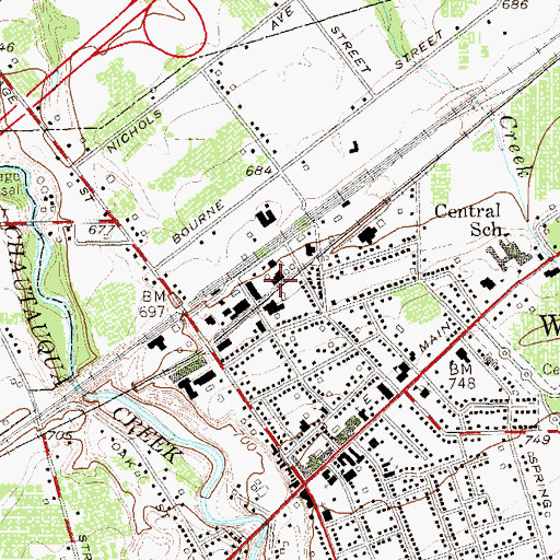 Topographic Map of Westfield Electric Light Station, NY
