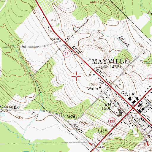 Topographic Map of Chautauqua Lake High School, NY