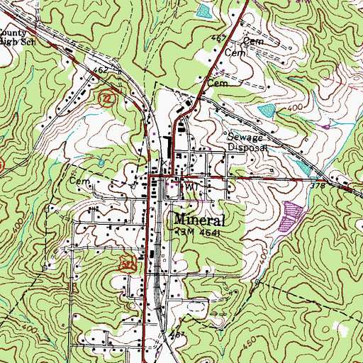 Topographic Map of Calvary Chapel of Louisa, VA