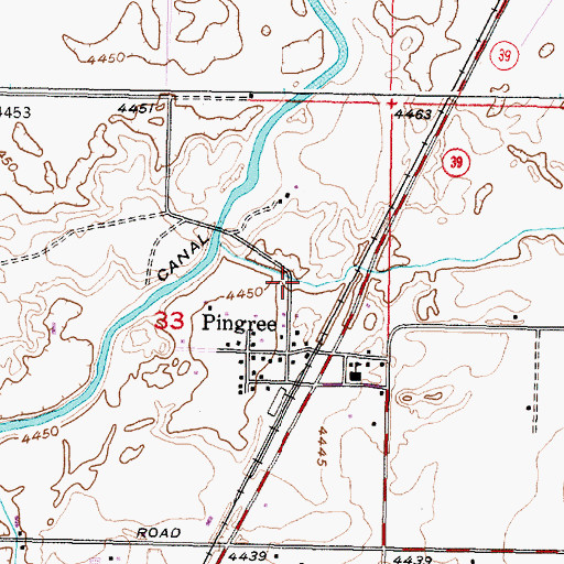 Topographic Map of Lateral B, ID