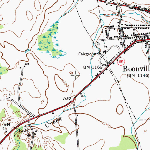 Topographic Map of Adirondack High School, NY