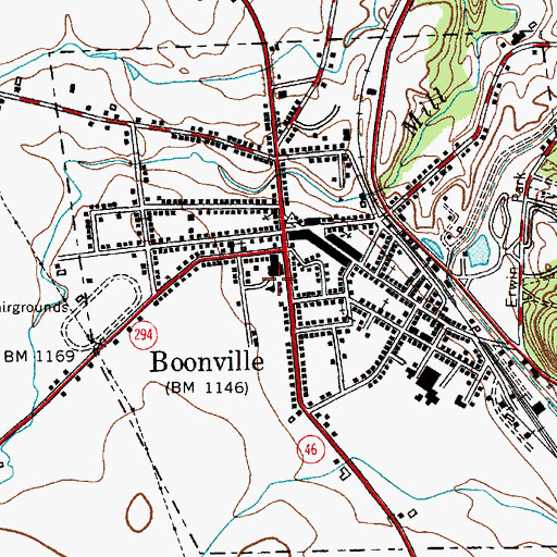 Topographic Map of Boonville School, NY