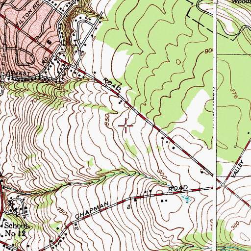 Topographic Map of Hughes Elementary School, NY