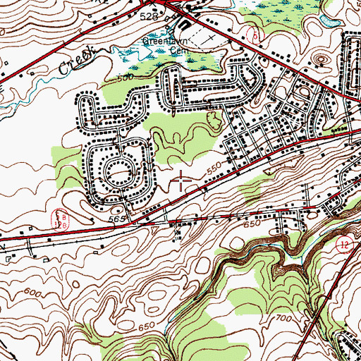 Topographic Map of Myles Elementary School, NY