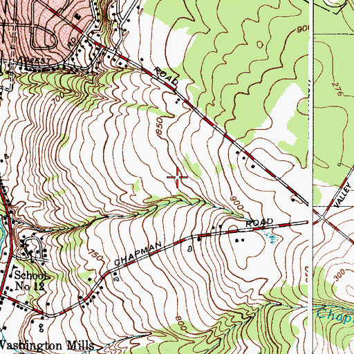 Topographic Map of Perry Junior High School, NY