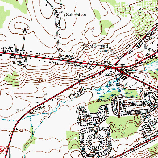 Topographic Map of Maranatha Christian Academy, NY