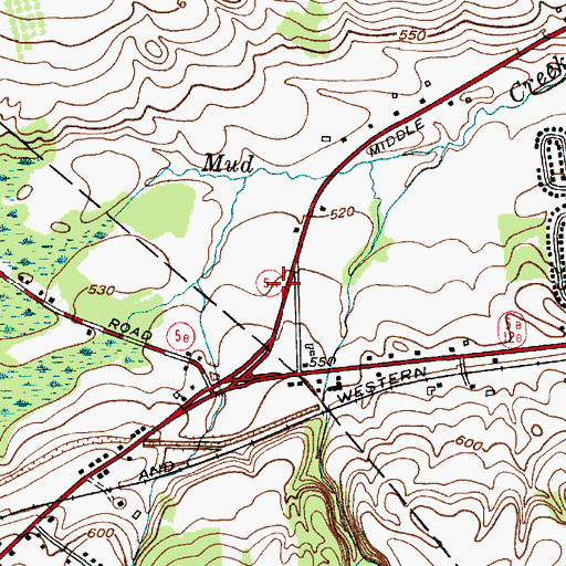 Topographic Map of Hope Alliance Church, NY