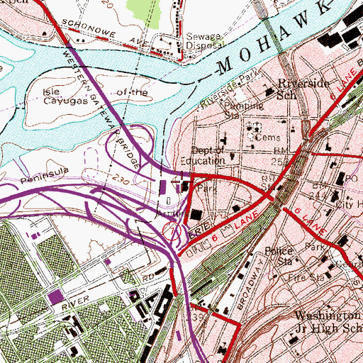 Topographic Map of Elston Hall, NY