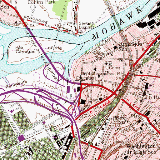 Topographic Map of Center For Science And Technology, NY