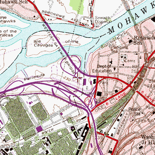 Topographic Map of Gateway Building, NY