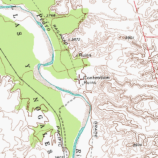 Topographic Map of Contention, AZ