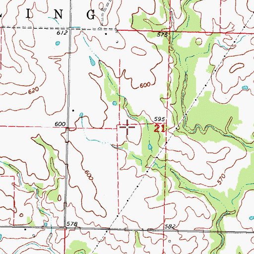 Topographic Map of Oak-Ta-Hah (historical), OK