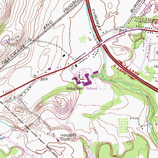 Topographic Map of Schalmont Middle School, NY