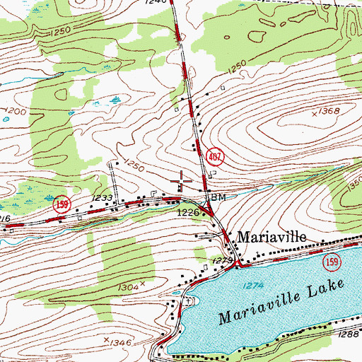 Topographic Map of Mariaville Elementary School, NY