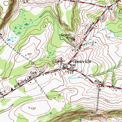 Topographic Map of West Glenville Reformed Cemetery, NY