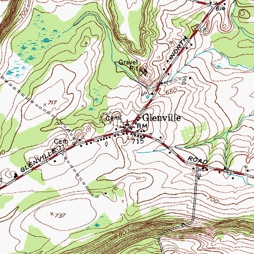 Topographic Map of West Glenville Reformed Church, NY
