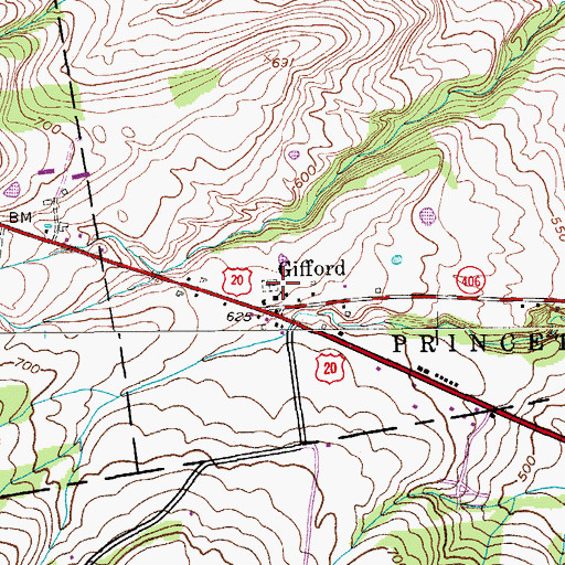 Topographic Map of Princetown Reformed Church Cemetery, NY