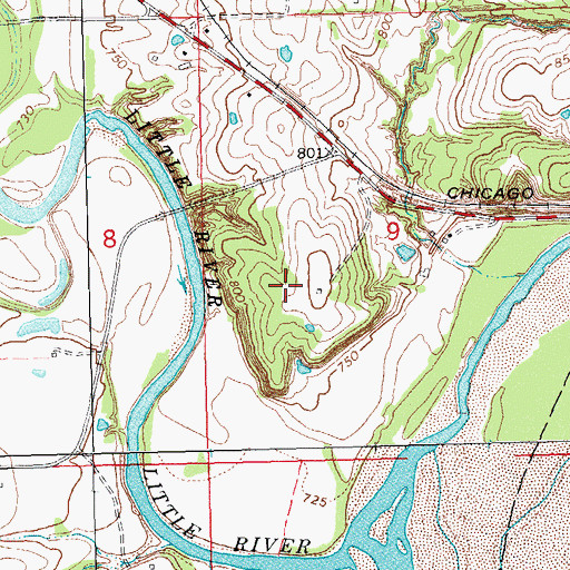 Topographic Map of Fort Holmes (historical), OK