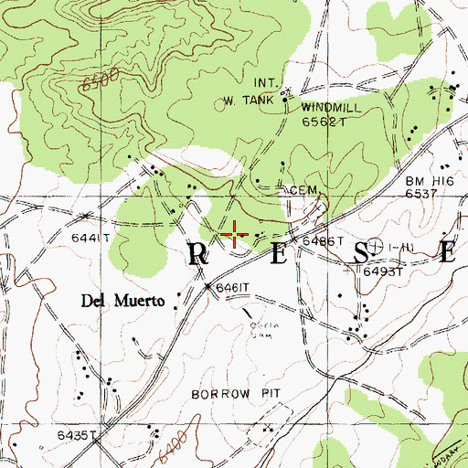 Topographic Map of Canyon del Muerto School, AZ