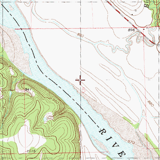 Topographic Map of Osage Crossing Place (historical), OK
