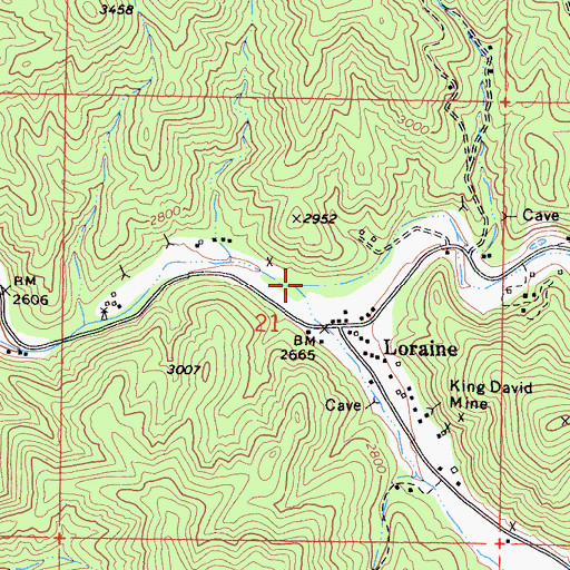 Topographic Map of Indian Creek, CA