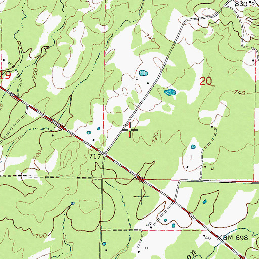 Topographic Map of Council House (historical), OK