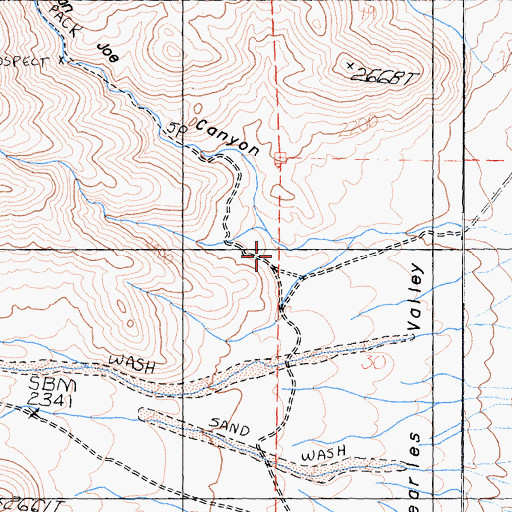Topographic Map of Indian Joe Canyon, CA