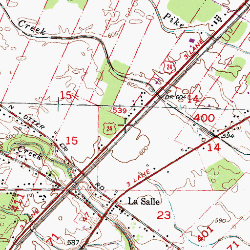 Topographic Map of Monroe Missionary Baptist Church, MI