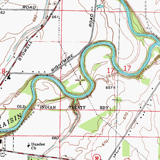 Topographic Map of West County Park, MI