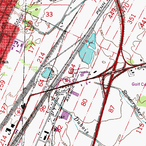 Topographic Map of Captain Norman Heck Park, MI