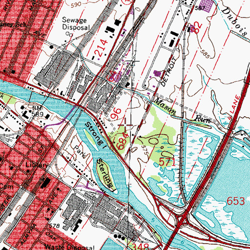 Topographic Map of River Basin Battlefield, MI