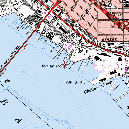 Topographic Map of Indian Point, CA