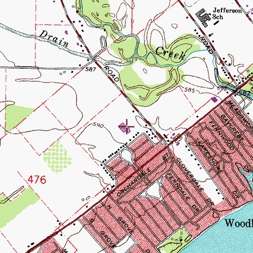 Topographic Map of Harold F Sodt Elementary School, MI