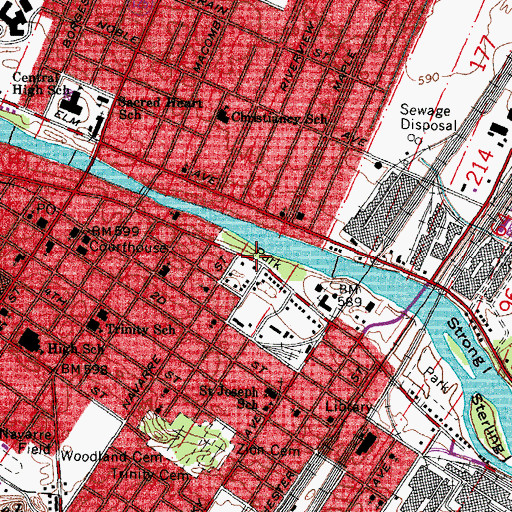 Topographic Map of Soldiers and Sailors Park, MI