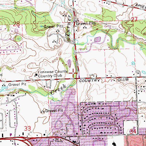 Topographic Map of Waid Park, MI