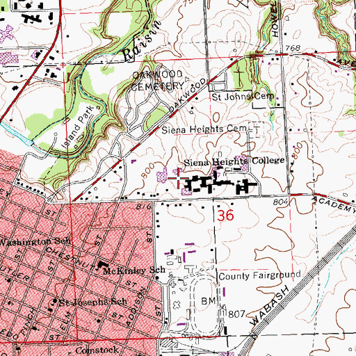 Topographic Map of Studio Alternative, MI