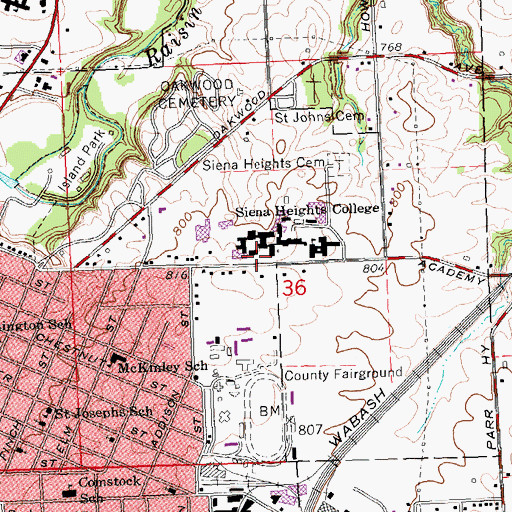 Topographic Map of Sage Union, MI