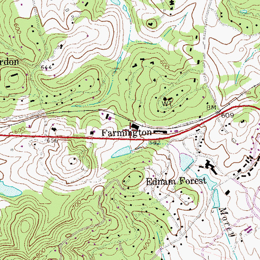 Topographic Map of University of Virginia Northridge Medical Office Building, VA