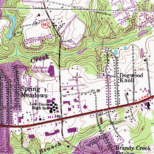Topographic Map of Hanover Outpatient Center, VA