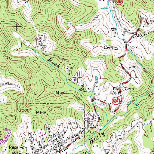 Topographic Map of Dickenson Community Hospital, VA