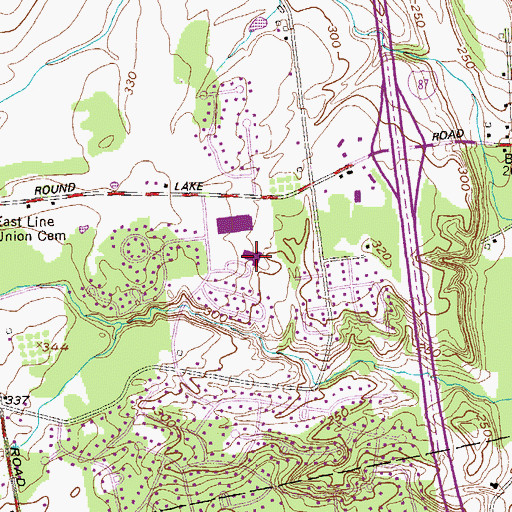 Topographic Map of Chango Elementary School, NY