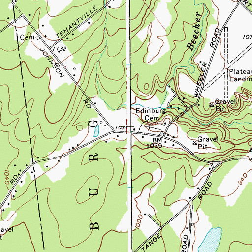 Topographic Map of Edinburg Common School, NY