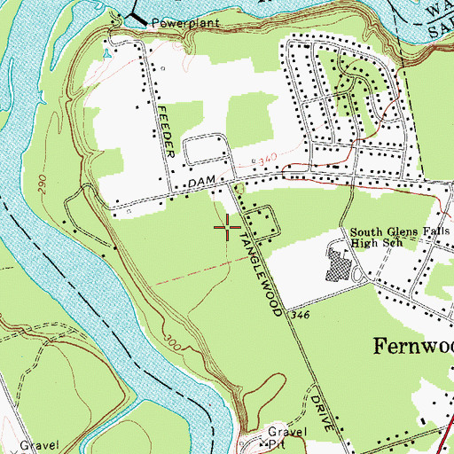 Topographic Map of Tanglewood Elementary School, NY