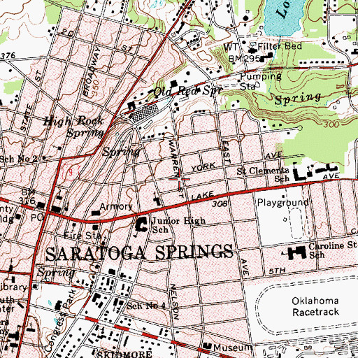 Topographic Map of Waldorf School of Saratoga Springs, NY