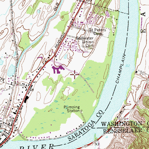 Topographic Map of Stillwater Elementary School, NY