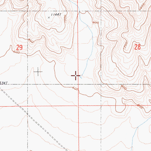 Topographic Map of Indio Canyon, CA