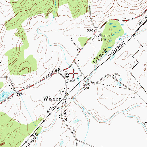 Topographic Map of Calvary Baptist Church, NY